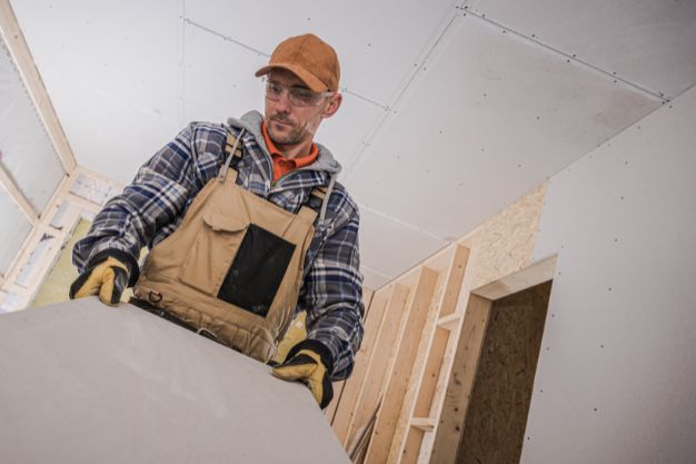 installing drywall