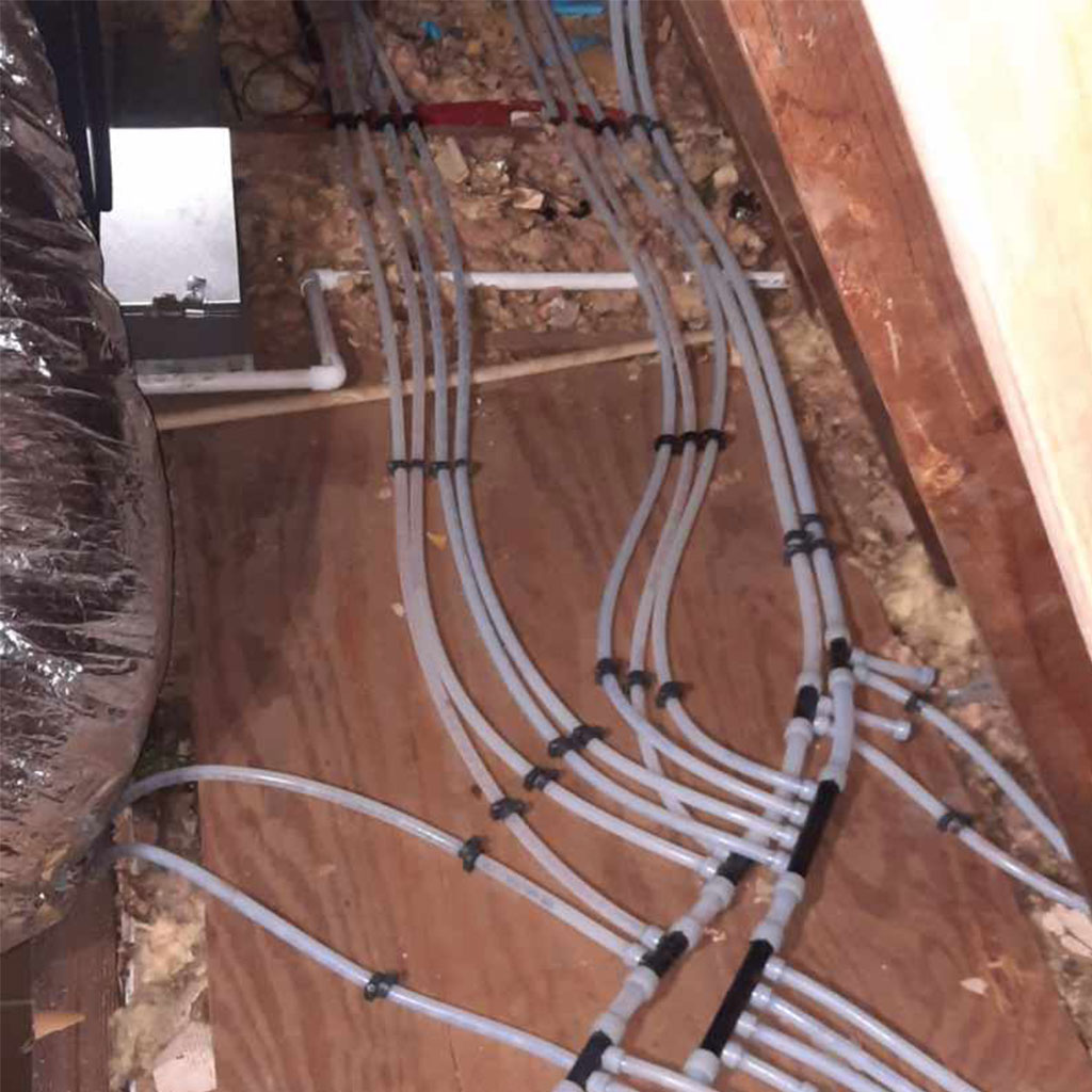 repiping in the attic